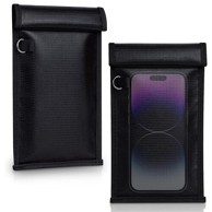 TECHSUIT RFID torba Protiv krađe za ključeve novac i kartice vatrootporna vodootporna- EMF Blocker- 20x12cm, crna