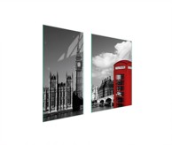 TMK Staklena zaštita za štednjak ili ploču za kuhanje 75x52, london