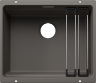 BLANCO Sudoper ETAGON 500-U SILGRANIT inox nosači, bez InFino pribora - vulkan sivi