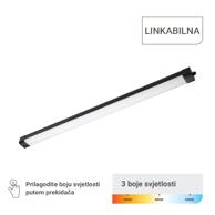 GREEN TECH LED vodotijesna svjetiljka linkabilna 3 CCT 60 W IP65 crna