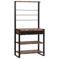 Kuhinjski stalak, višebojni, 80 x 40 x 160 cm, čvrsto drvo reciklirano