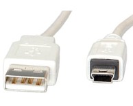 Mini USB kabel 5-pinski, 1,8 m, bijela