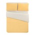MILA HOME Posteljina 200x220 cm za bračni krevet od pamučnog materijala s produženom plahtom žuto-krem