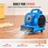 VEVOR Podna puhalica DH-120-M, 34,5 x 25 x 32 cm, plava