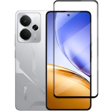 Kaljeno staklo za Realme 14 5G / Realme 14T 5G, 3D, s crnim okvirom