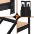 NORTHIX Stalak za odlaganje 180 x 90 x 40 cm s 5 polica, crni
