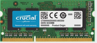 CRUCIAL Radna memorija, 8 GB (1x8 GB), CL 11, DDR3, 1600 MHz, SODIMM