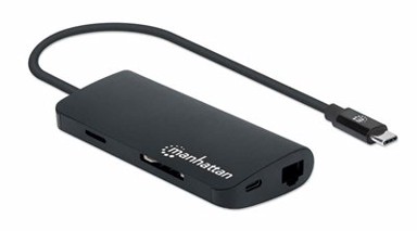 MANHATTAN Docking station, USB-C na HDMI, RJ45, USB-C i 3x USB 3.0, za laptop