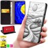 BLUEMOON Futrola tipa novčanik za Motorola Moto E15 / Moto G05 - maska s uzorkom + staklo 9H
