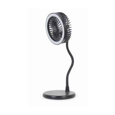 GEMBIRD Stolni ventilator s lampom i bežičnim punjačem