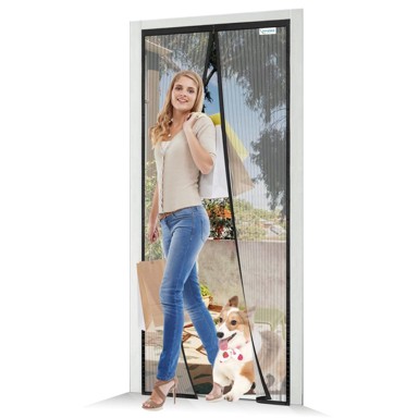 NIKCORP Mreža protiv komaraca za vrata, 65 x 210 cm, crna