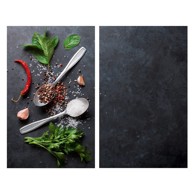 Poklopci za štednjake od kaljenog stakla, 2 kom 52x30 cm 