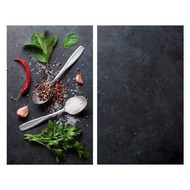 Poklopci za štednjake od kaljenog stakla, 2 kom 52x30 cm