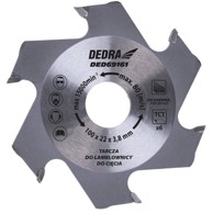 DEDRA Widia rezna ploča za rezač lamela, 6 zuba, 100 × 22 mm