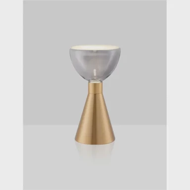 NOVA LUCE Stolna lampa Voi, LED 8W, 3000K, 227 lm, zlatna/smoky