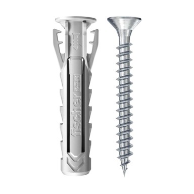 FISCHER Plastična tipla SX Plus 6 x 30 S K NV, s vijkom, 15/1