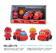 Set vatrogasaca s vozilima, crveni