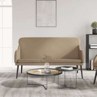 Klupa, 110 x 76 x 80 cm, od umjetne kože, cappuccino