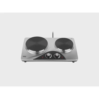 TEESA Električni štednjak TSA0203, prijenosni, 2500 W, 2 ploče, inox