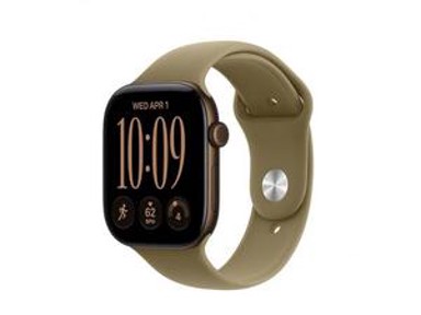 APPLE Pametni sat Watch Series 12, GPS + Cellular, 42 mm, tamnobrončano aluminijsko kućište, maslinasti sportski remen M/L, MJG54WF/A