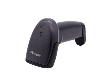 EQUIP Ručni čitač barkodova USB 1D, sa stalkom, crni