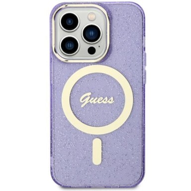 GUESS Hardcase Glitter Gold MagSafe maskica za Apple iPhone 11, ljubičasta