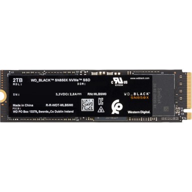 WESTERN DIGITAL SSD disk 2TB,Black SN850X, NVMe 