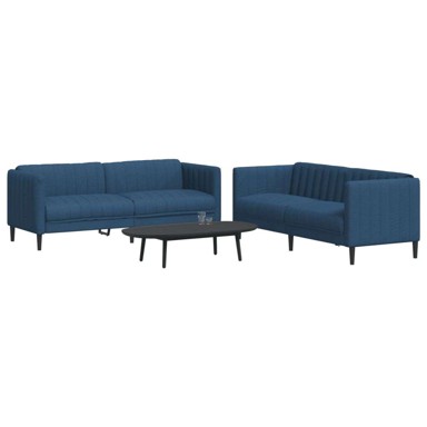 Set sofa 2-dijelni, tkanina, dvosjed + trosjed, plava 