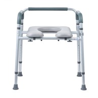 VEVOR Stolica za toaletni stol, podesiva visina, 440 x 400 x 40 mm, siva