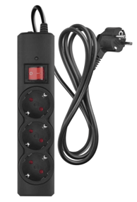 EMOS Prenaponska zaštita P54214 3 utičnice, crna