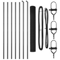 Zavarena žičana ograda s 7 stupova 1.2x10 m čelik, siva