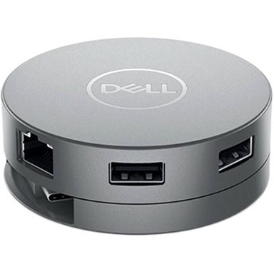 DELL USB hub DA310, USB-C, 2x USB-A, 1x USB-C, 1x HDMI, 1x VGA, 1x DP, crni