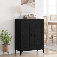 Komoda 69,5x34x90 cm od konstruiranog drva, crni hrast