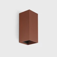 Zidna svjetiljka Lune, izbraždana, 2×GU10, terakota