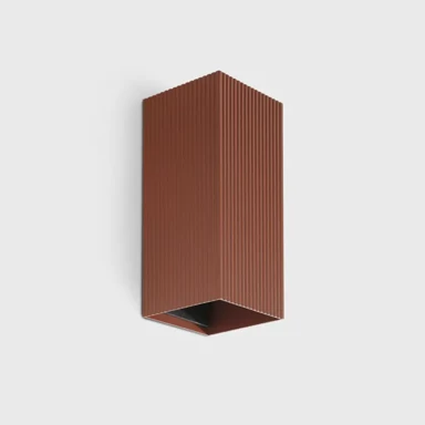 Zidna svjetiljka Lune, izbraždana, 2×GU10, terakota