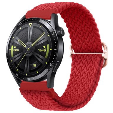 B-STRAP Elastic Nylon remen za Samsung Galaxy Watch 3 45mm, red