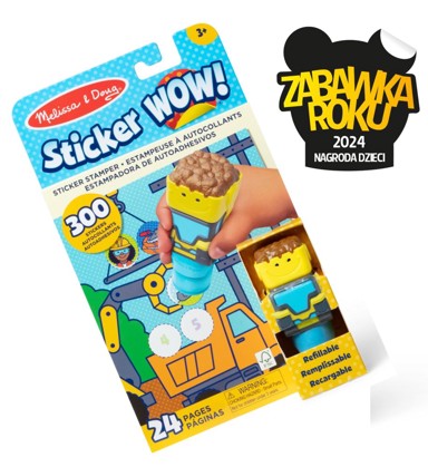 MELISSA&DOUG Naljepnica Wow! Podloga za aktivnosti i pečat, buldožer
