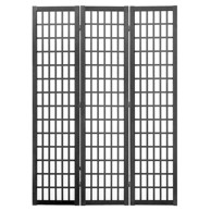 VEVOR Pregrada za sobu, 3 panela, japanski stil, 1205x1700x18,5 mm, crna