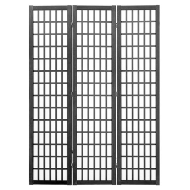VEVOR Pregrada za sobu, 3 panela, japanski stil, 1205x1700x18,5 mm, crna