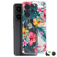 HQ Silikonska maskica za HONOR 400 Lite, prozirna Flowers #1