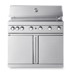 Plinski roštilj s 6 plamenika, inox 7635