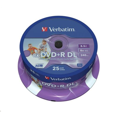 VERBATIM Prazni DVD 43667 DVD+R DL, 8,5 GB, 25 kom