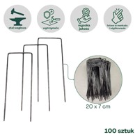 Čelični sidreni klinovi U oblika 20 cm, 100 kom.
