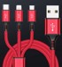 KOANNI Kabel KB13 3 u 1 za iPhone Micro USB i USB-C, crvena