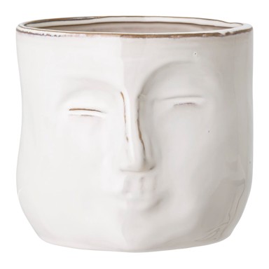 BLOOMINGVILLE Bijela tegla za cvijeće od terakote Ignacia, visina 15,5 cm