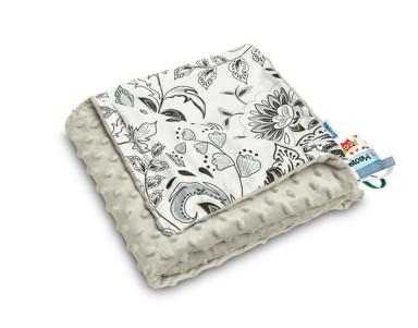 SENSILLO Deka, 75x100 cm, crno-bijelo cvijeće