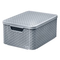 CURVER Siva plastična kutija za pohranu s poklopcem 29x39x19 cm Style 