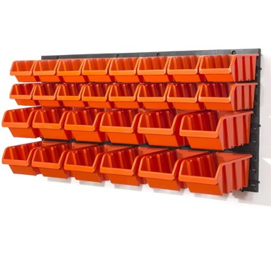 BORDERLINE PVC zidna ladica – organizator reda, 30-dijelni