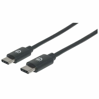 MANHATTAN Kabel 354882, USB Hi-Speed, USB-C (M) na USB-C (M), USB 2.0, 480 Mbps, 3 m, crni