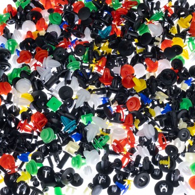 ROSFIX Set univerzalnih automobilskih spojnica, 1–4 cm, plastične, višebojne, 1000 komada